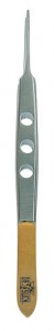 DR SLICK Bishop Tweezer Gold & Satin 4"