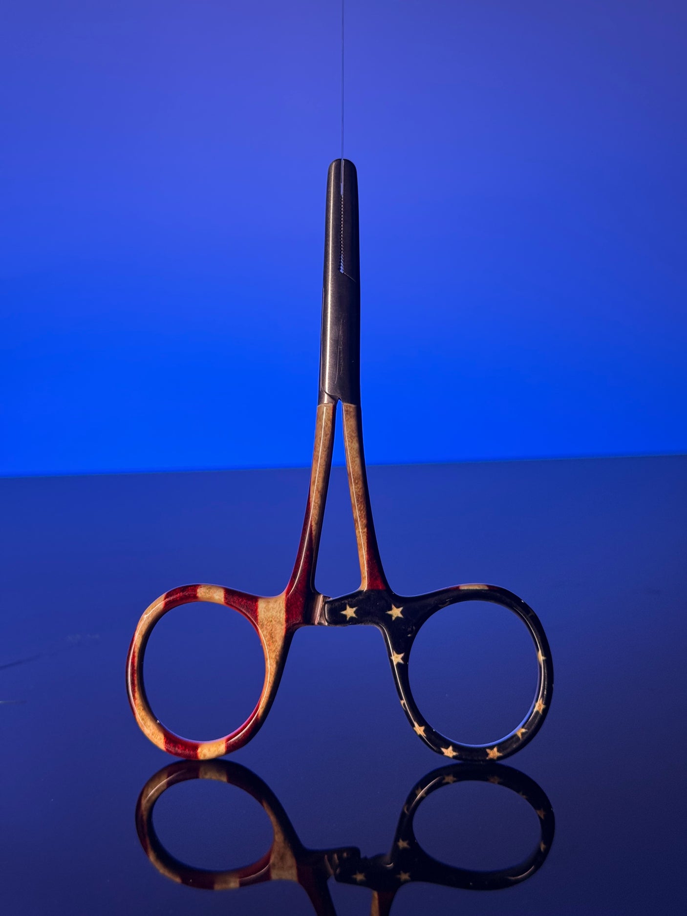 MFC River Camo 5" Straight Tip Forceps - American Pride