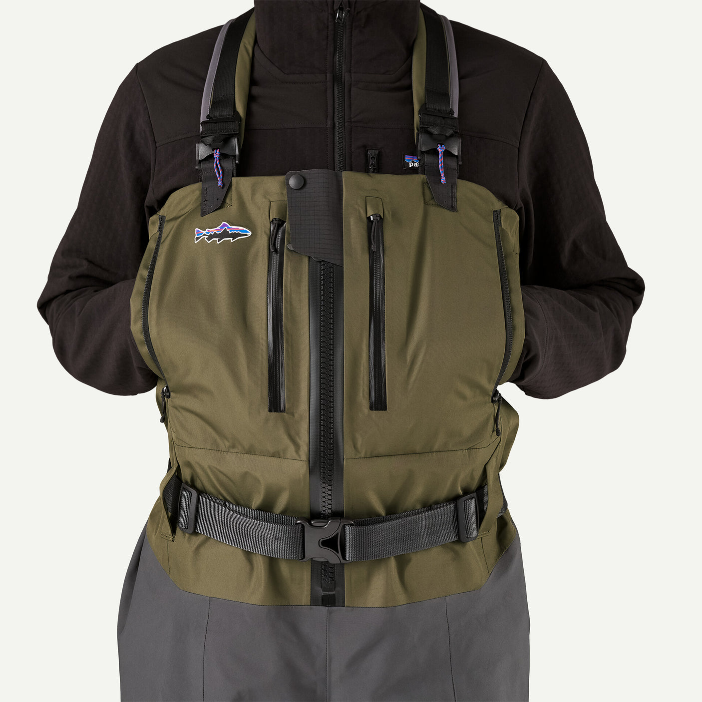 Patagonia M's Swiftcurrent Expedition Zip Front Waders - Basin Green