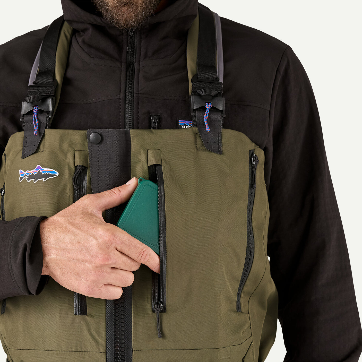 Patagonia M's Swiftcurrent Expedition Zip Front Waders - Basin Green
