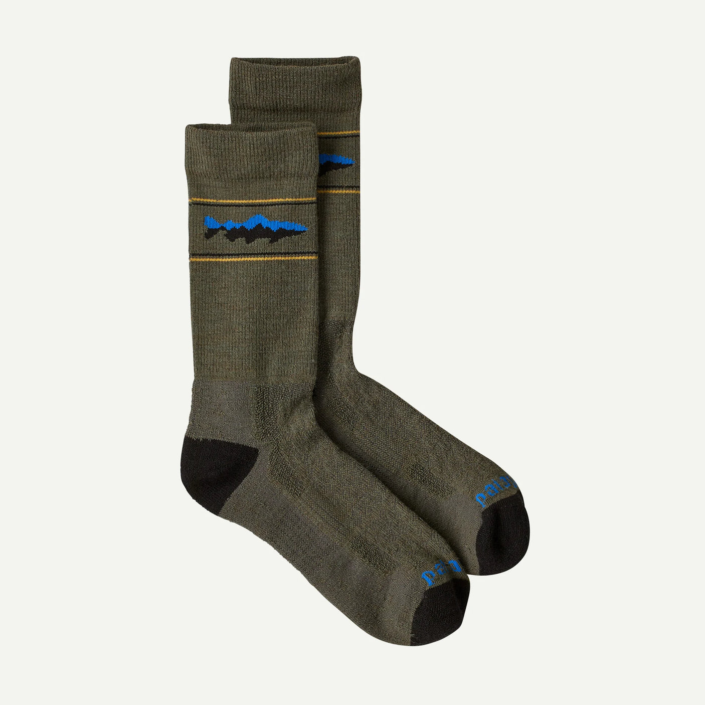Patagonia Wool Crew Socks - Mountain Trout/Basin Green