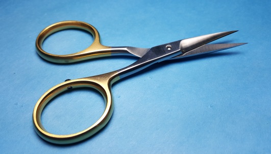 Tiemco Razor Scissors Serrated Gold - Click Image to Close