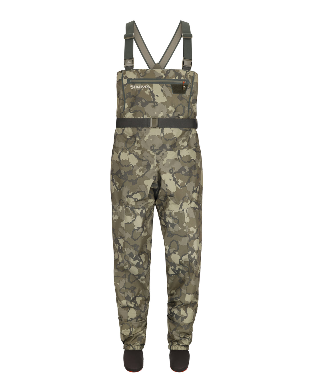 Simms M's Tributary Stockingfoot Wader - Regiment Camo Olive Drab