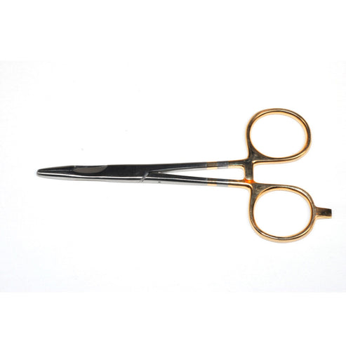 Scissor Clamp. 5-1/2". Gold Loops. Straight. 1/2"