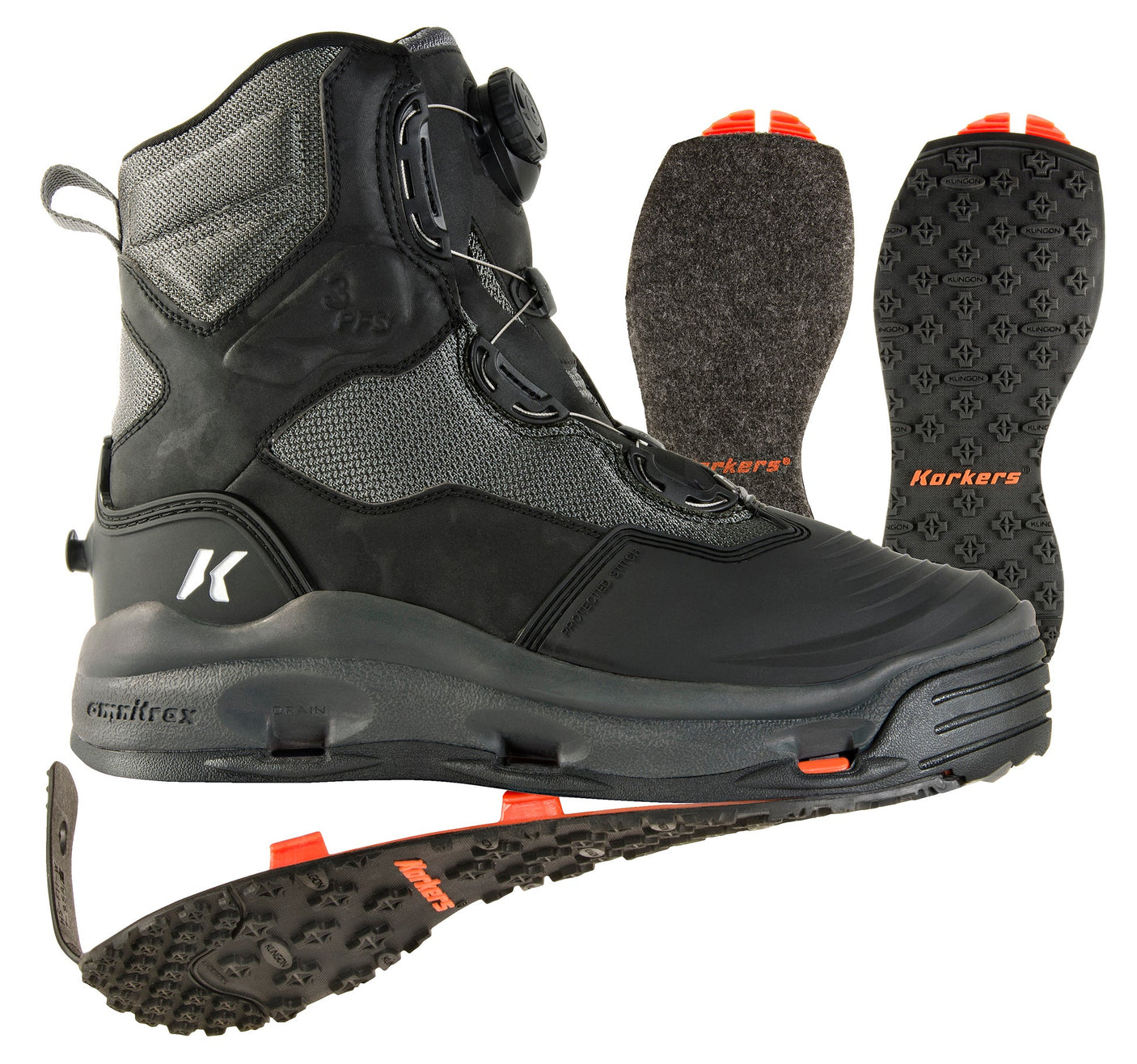 Korkers Darkhorse Wading Boot Felt/King-On