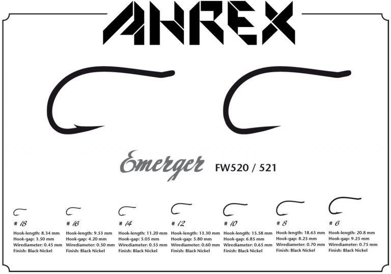 AHREX FW520 Emerger Hook Barbed