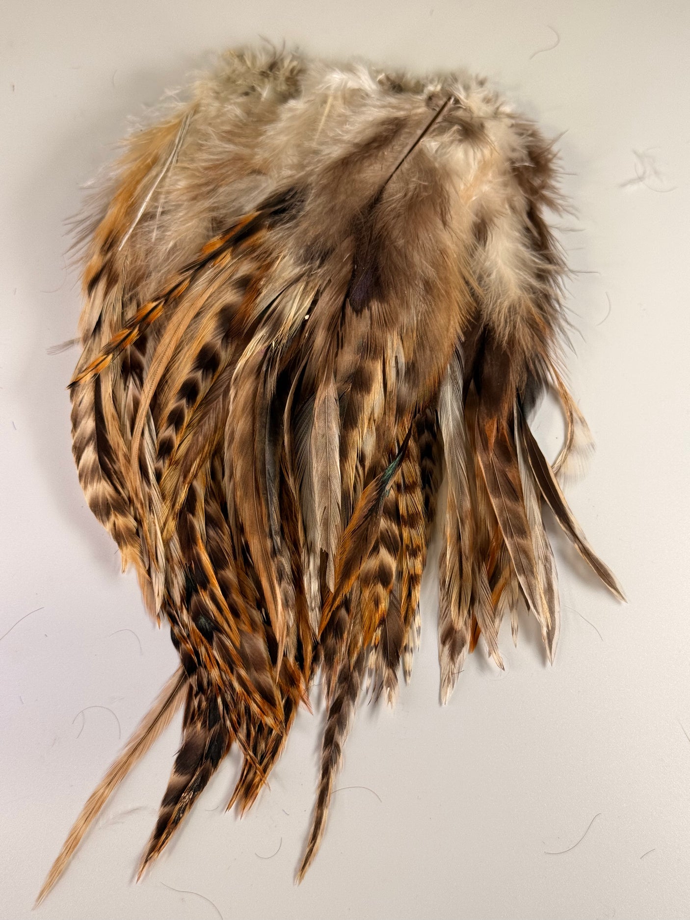 XL Rusty Chinchilla Rooster Saddle Hackle