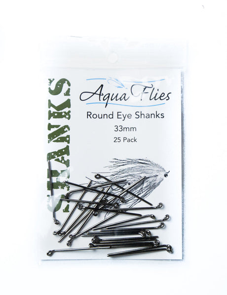 Aqua Flies Round Eye Shanks