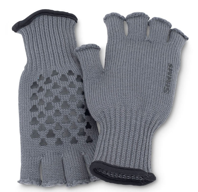 S21 Simms Wool Half Finger Mitt Steel L/XL