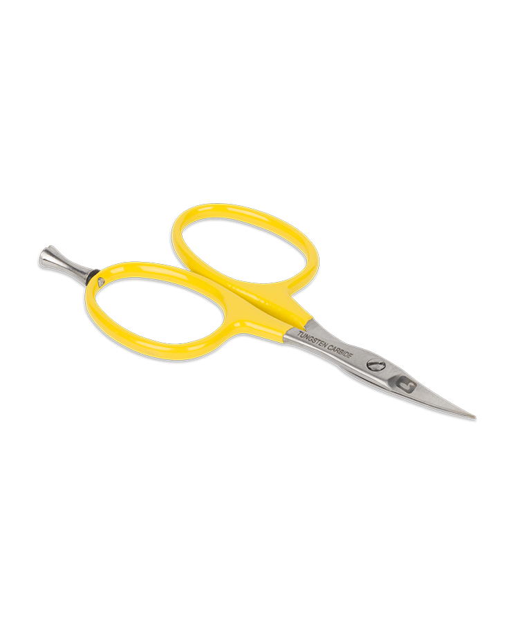 Loon Tungsten Carbide Curved Micro Tip Scissors w/ Precision Peg