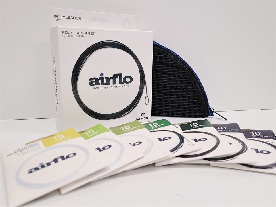 Airflo POLYLEADER 10' SALMON SET WITH WALLET